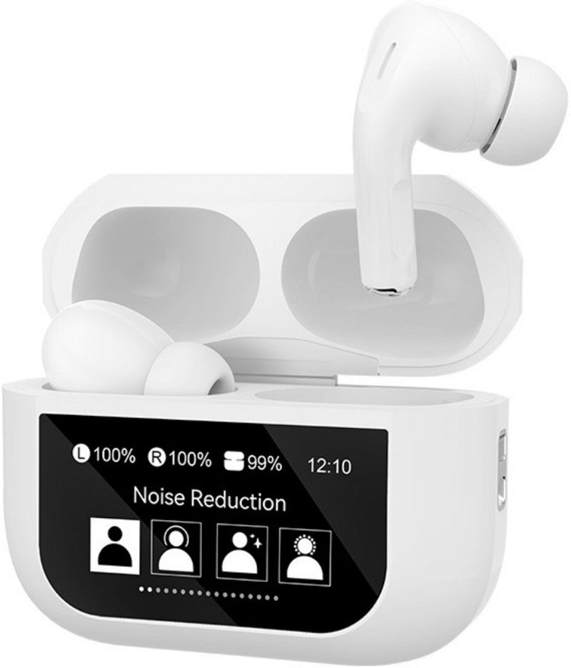 In-Ear Draadloze Oordopjes – Bluetooth 5.4 – Active Noise Cancelling – 20u Speeltijd – Oplaadcase met Touch Display - ENC