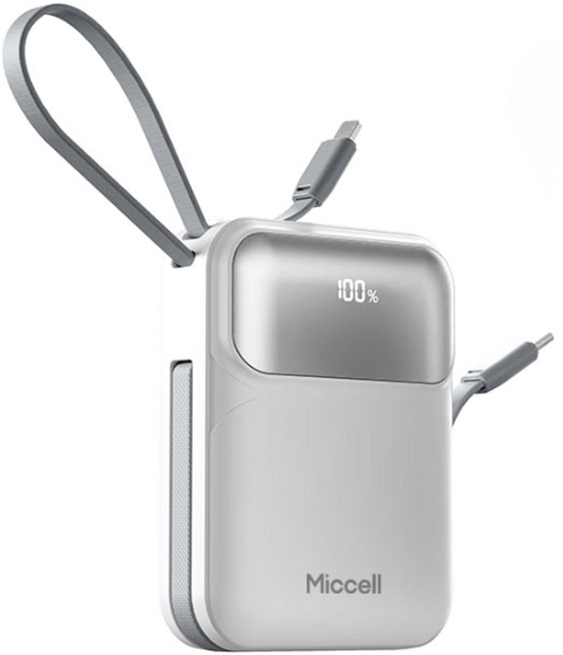 35W Powerbank met ingebouwde Kabels - 10.000 mAh - Super Snel Oplader - Geschikt voor Lightning - USB C & USB A - Digital LED Display - Oortjes, Smartphone & Tablets Snellader