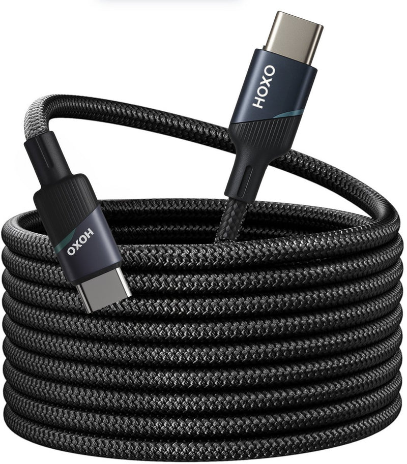 USB-C naar USB-C Kabel 1m - 66W Snelladen & Data transfer - Gevlochten Nylon Kabel - Datakabel - Snellader