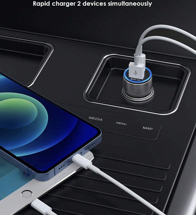Mini Autolader 38W - USB C & USB A - Snellader met Power Delivery en Smart Chip - Sigarettenaansteker Oplader