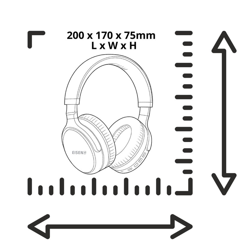 Draadloze Over Ear Koptelefoon met Noise Cancelling - 40 uur batterij - Inklapbaar - Microfoon - Bluetooth Headset - Heldere gesprekken - Koptelefoon met draad