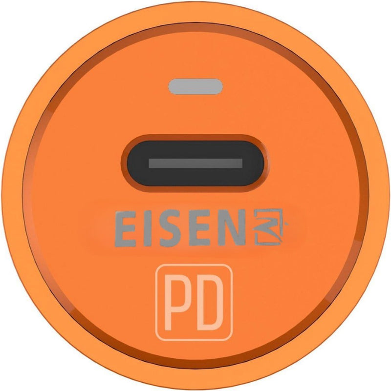 Eisenz - Autolader USB-C - Snellader 18W - Inclusief Lightning Kabel - Geschikt voor iPhone - Oranje - Laad 4x zo snel - Power Delivery