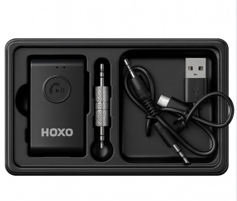 Draadloos Receiver inclusief AUX & USB C kabel - Bluetooth 5.3 - Oplaadbaar - Transmissie 15 meter - Geschikt voor Smartphones, Laptops, Televisies, Auto, Koptelefoon & MP3 Player