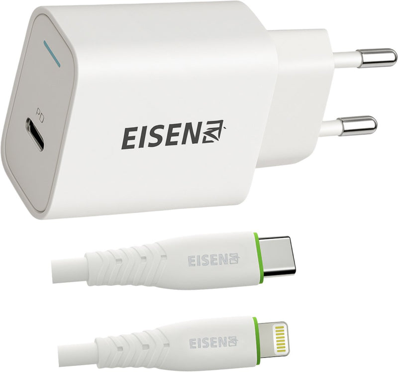 Opladers Bedrade opladers USB-C Oplader 20W met Kabel – Power Delivery 3.0 – GaN Snellader - Oplader set - Power Adapter - Geschikt voor Lightning