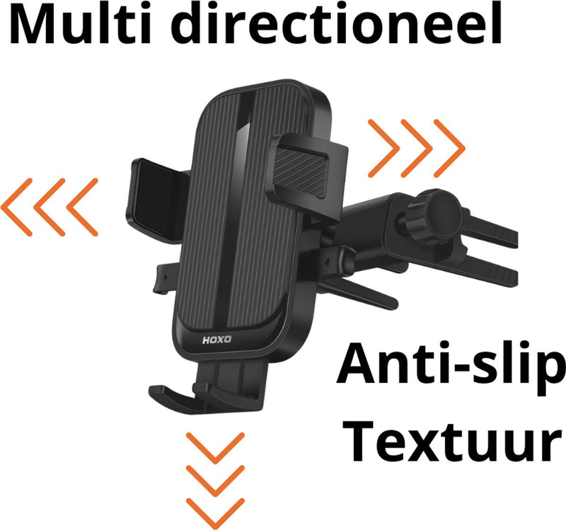 Telefoonhouders auto - Geschikt voor Ronde Ventilatierooster - 360° Rotatie - Tripod - Een Hand Bediening - GSM Houder Auto - Universeel