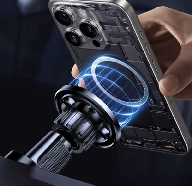 Magnetische Telefoonhouders auto met dubbel klemmachisme - Ventilatierooster - 360° Rotatie - Inclusief 2 Magneet Platen - Telefoonhouder - Voor smartphones 3 - 7 inch - Universeel
