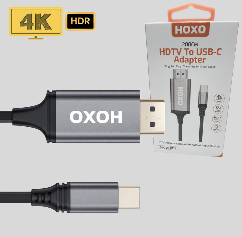 HDMI Kabel naar USB C - 2 Meter - 4K HDTV - HDR Dynamic Range - Snelle overdrachtssnelheid