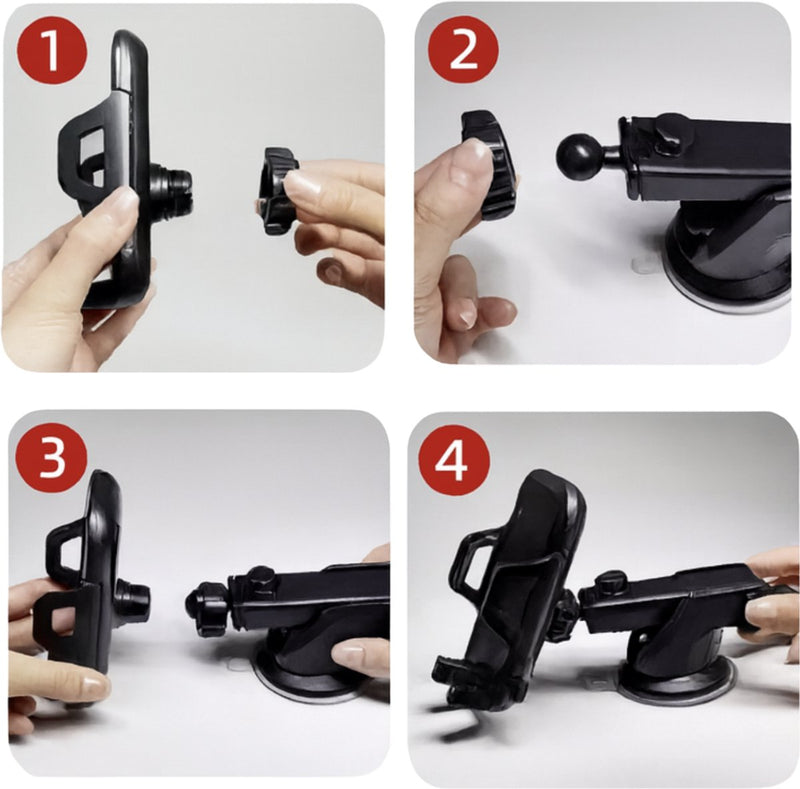 Telefoonhouder auto met Zuignap 2-in-1 - Geschikt voor bureau, raam, dashboard & & Ventilatie Luchtrooster - Extra sterk zuignap - Universele telefoonhouder - Een knop bediening