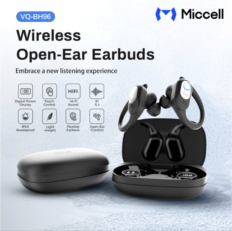 Draadloze Oordopjes met Oorhaakjes - Sport Oortjes - TWS Earbuds - Dual LED - 40 Uur Batterij - Bluetooth Oortjes - Auto Pairing - Touch Control - Deep Bass
