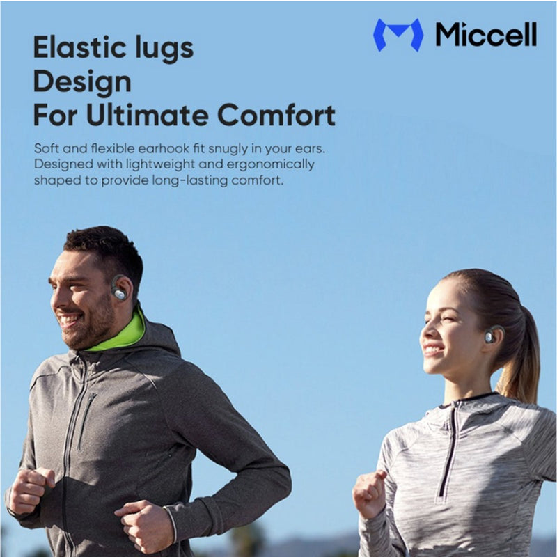 Draadloze Oordopjes met Oorhaakjes - Sport Oortjes - TWS Earbuds - Dual LED - 40 Uur Batterij - Bluetooth Oortjes - Auto Pairing - Touch Control - Deep Bass