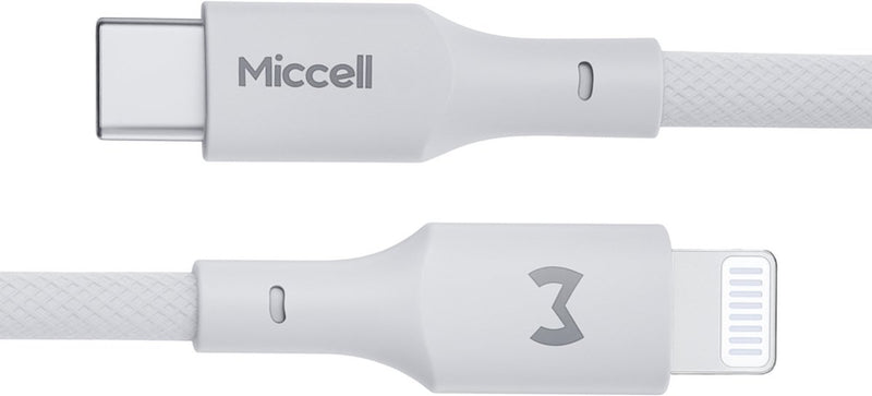 30W USB C naar C Kabel - 1.2 Meter - Gevlochten Nylon Kabel - USB C Kabel - Snellader - Geschikt voor Lightning