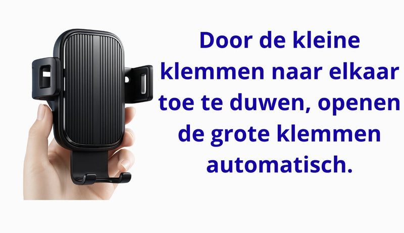 Telefoonhouders auto - Geschikt voor Ronde Ventilatierooster - 360° Rotatie - Tripod - Een Hand Bediening - GSM Houder Auto - Universeel