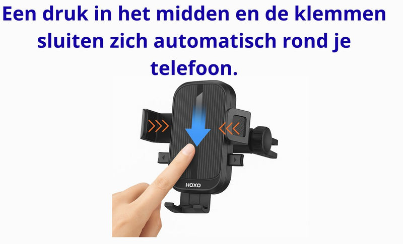 Telefoonhouders auto - Geschikt voor Ronde Ventilatierooster - 360° Rotatie - Tripod - Een Hand Bediening - GSM Houder Auto - Universeel