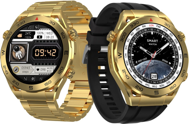 Smart Watch Ultimate Pro Serie met NFC - Sport Modus - Gezondheidsmonitor - Bluetooth - Langdurige Batterij - IP67 Waterdicht - 2 Banden - Bloeddrukmeter - Hartslagmeter - Zuurstofmeter
