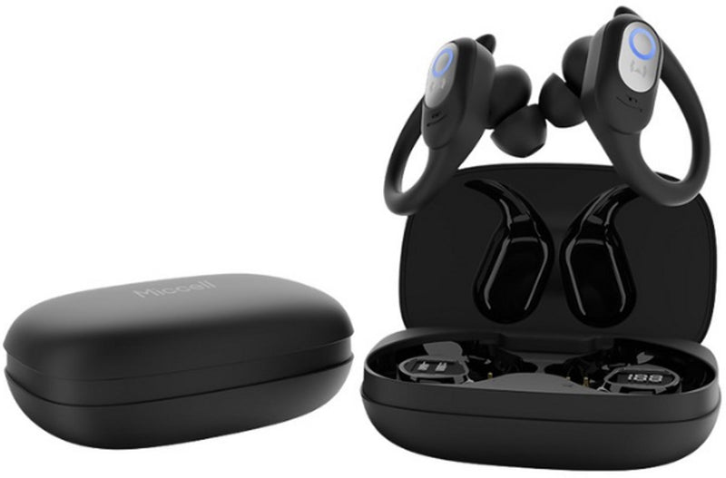 Draadloze Oordopjes met Oorhaakjes - Sport Oortjes - TWS Earbuds - Dual LED - 40 Uur Batterij - Bluetooth Oortjes - Auto Pairing - Touch Control - Deep Bass