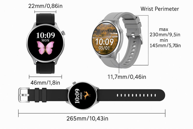 HD Smart Watch - Gezondheidsanalyse - Sportanalyses - 3D Dynamische Wijzerplaten - IP68 Waterdicht - Ergonomisch - Bellen - Bluetooth - Geschikt voor iOS & Android