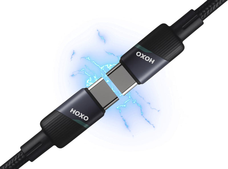 USB-C naar USB-C Kabel 2m - 66W Snelladen & Data - Gevlochten - Oplaadkabel voor Smartphones, Tablets & Laptops - Oplader