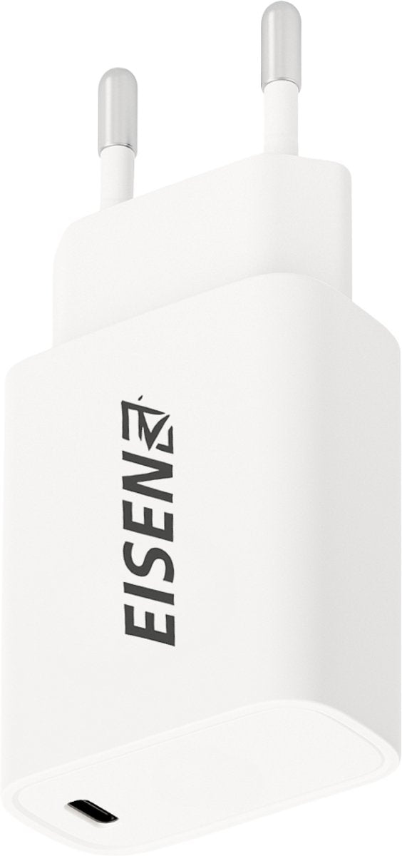 USB-C Adapter 20W Oplader - Snellader GaN - Power Delivery 3.0 - Wit - Compact - Thuislader & Reisvriendelijk