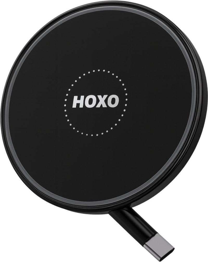 Draadloze Telefoonhouders auto - USB-C verlengkabel + 2 Magneet Platen - 15W - Universeel - 360° draaibaar - GSM Houder geschikt voor MagSafe