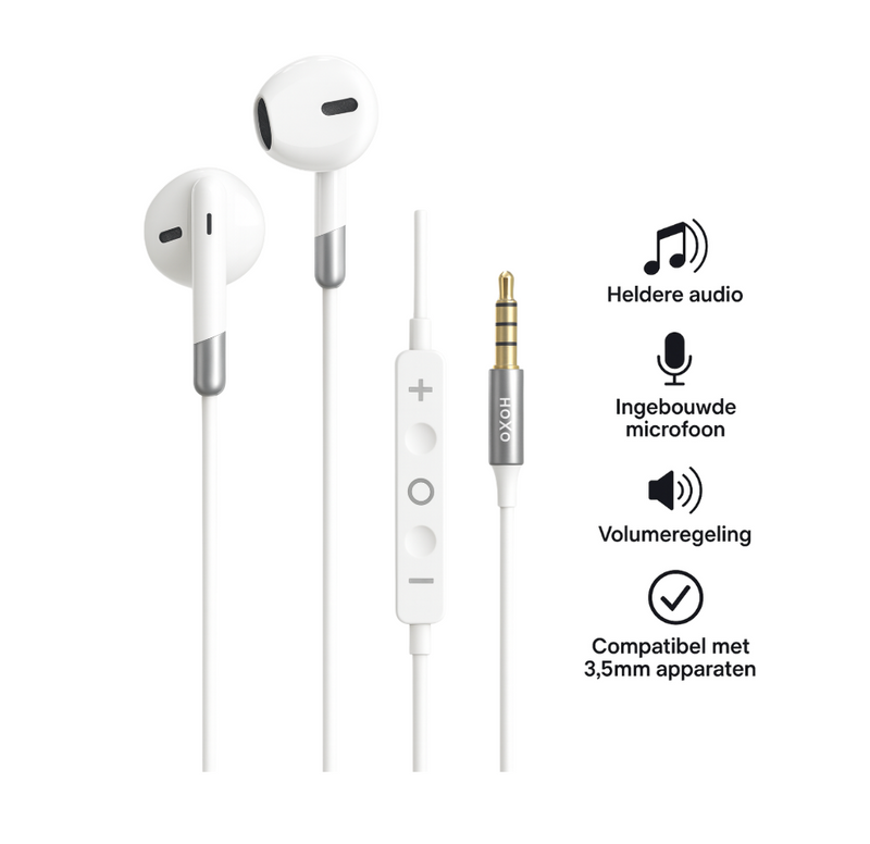 Bedrade Oordopjes met AUX - 1.2 Meter Oortjes met Draad en Microfoon - Extra Bass - Super Comfortabel - Bedrade Oortjes - HiFi Sound