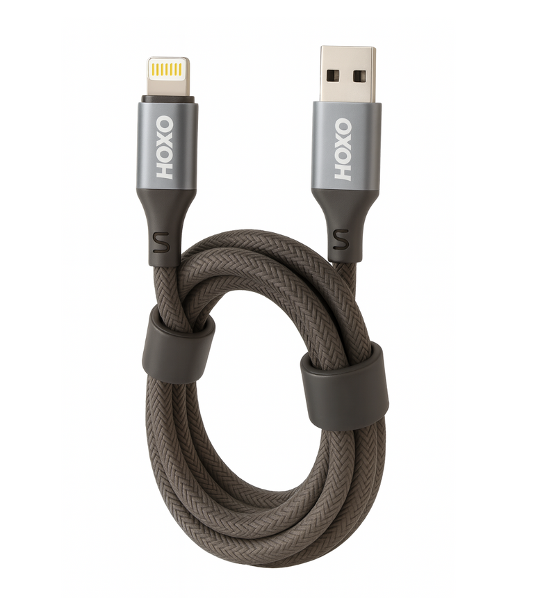2x Magnetische Oplaadkabel geschikt voor Lightning - USB Kabel - Magnetische Oprolbaar - 1 Meter - Snellader - Fast Charging