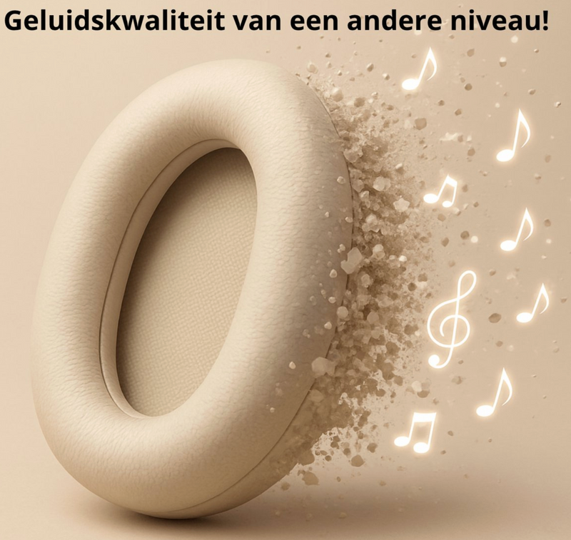 Draadloze Over Ear Koptelefoon met Noise Cancelling & Microfoon - 60 uur batterij - Inklapbaar Bluetooth Headset - Heldere gesprekken - Koptelefoon met draad 3.5mm Jack - Handsfree bellen