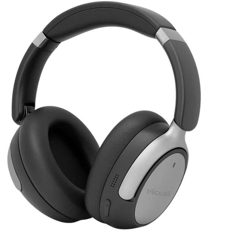 Over Ear Koptelefoon met Active Noise Cancelling - Draadloze Headset met Microfoon - ENC - Bluetoot 5.3 - Inklapbaar & 70 uur batterij