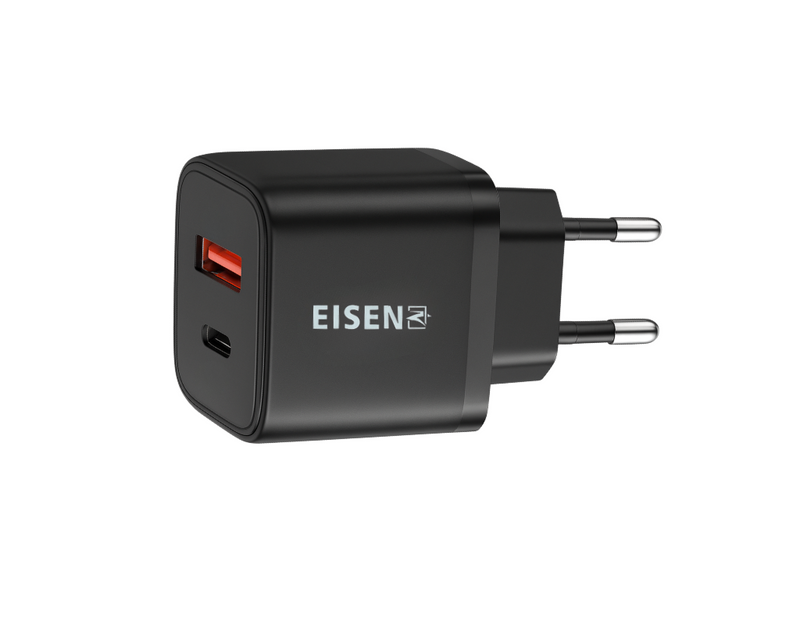 USB C Adapter 25W - USB A Snellader - 2 Poorten - Quick Charge 3.0 - Power Delivery 3.0 - USB A & C Oplader - Zwart