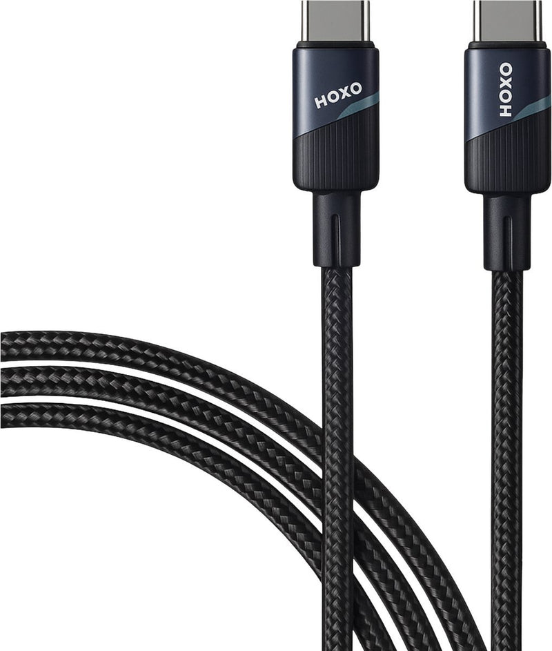 USB-C naar USB-C Kabel 2m - 66W Snelladen & Data - Gevlochten - Oplaadkabel voor Smartphones, Tablets & Laptops - Oplader