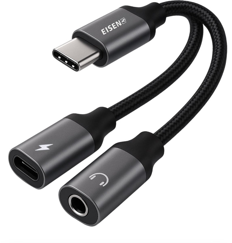 60W USB C Audio Kabel - 2-in-1 Splitter - 3.5mm Jack - Adapter voor Muziek & Opladen - Geschikt voor bellen60W USB C Audio Kabel - 2-in-1 Splitter - 3.5mm Jack - Adapter voor Muziek & Opladen - Geschikt voor bellen