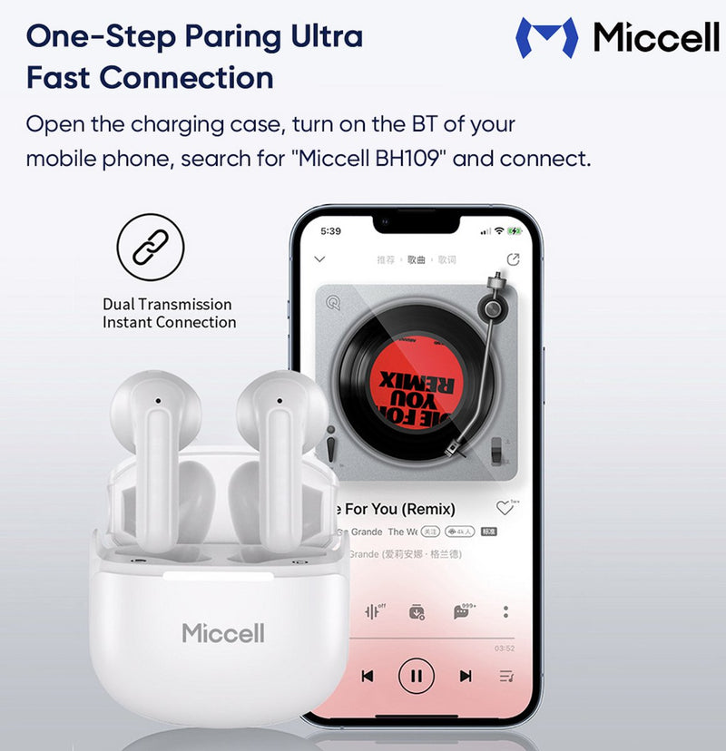 Draadloze Oordopjes - Sport Oortjes - Flexibele Oorhaakjes - Bluetooth Oortjes 5.4 - USB C - 30 Uur Afspeeltijd - Automatische verbinding - Touch Control