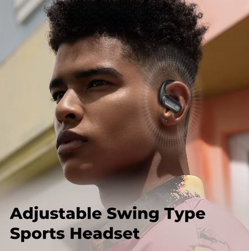 Draadloze Sport Oordopjes met Haakjes - Bluetooth V5.3 - 15 uur Afspeeltijd - Touch Control - Smart Case - LED Display - USB C - Touch Control - Oortipmaten S/M/L