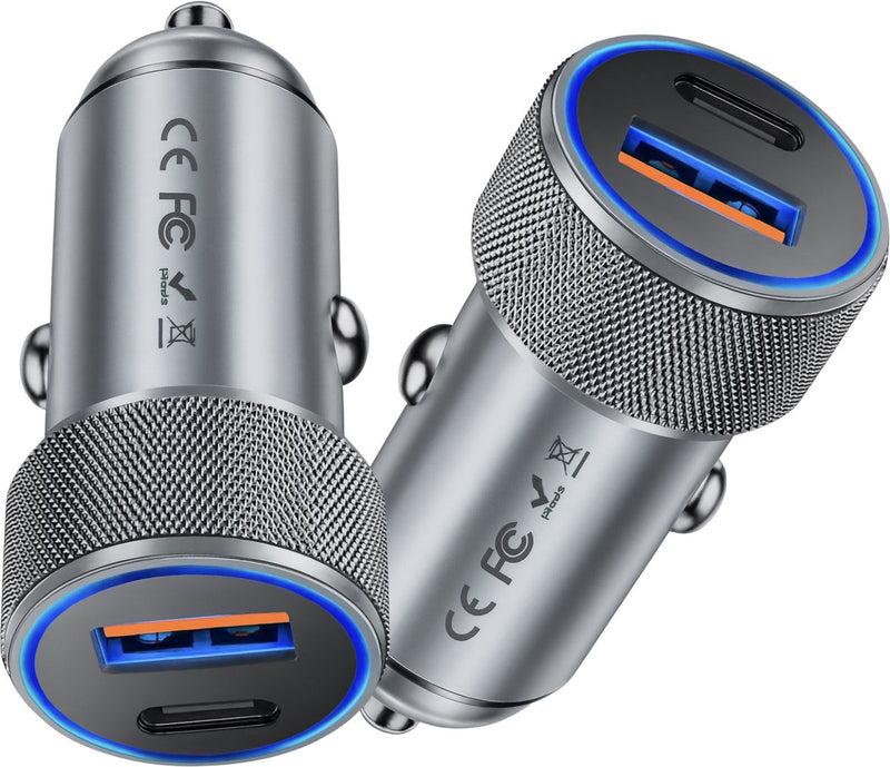 Mini Autolader 38W - USB C & USB A - Snellader met Power Delivery en Smart Chip - Sigarettenaansteker Oplader