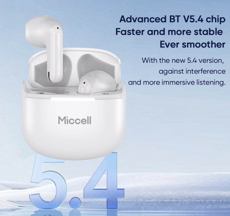 Draadloze Oordopjes - Sport Oortjes - Flexibele Oorhaakjes - Bluetooth Oortjes 5.4 - USB C - 30 Uur Afspeeltijd - Automatische verbinding - Touch Control
