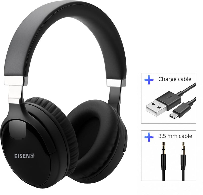 Draadloze Over Ear Koptelefoon met Noise Cancelling - 40 uur batterij - Inklapbaar - Microfoon - Bluetooth Headset - Heldere gesprekken - Koptelefoon met draad