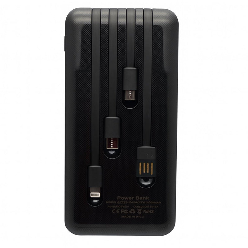 Powerbank 20000 mAh met ingebouwde Kabels – 22.5W Snellaadfunctie – LED Indicator – Geschikt voor iPhone - Noodpakket - Snellader