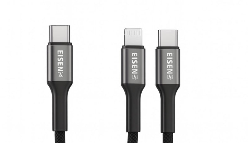 100W USB-C Kabel - Geschikt voor Lightning + 1.2 Meter - Fast Charging - Oplaadkabel voor Smartphone, Draadloze Oordopjes, Tablets & Laptops