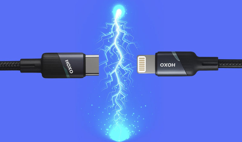 Oplader Kabel geschikt voor Lightning - 27W Nylon Gevlochten Oplader USB C Kabel - Data Kabel - Snellader