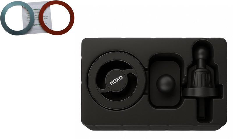 Magnetische Telefoonhouder met haak - Ventilatie, Raam, Dashboard - GSM Houder - 360° Rotatie - Inclusief 2 Magneet Ringen - Voor smartphones 3 - 7 inch - Universeel