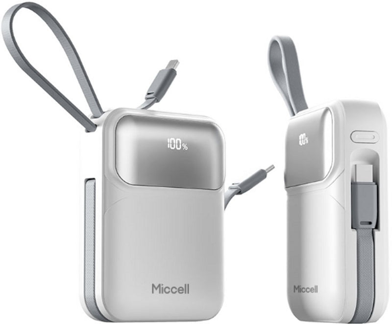 35W Powerbank met ingebouwde Kabels - 10.000 mAh - Super Snel Oplader - Geschikt voor Lightning - USB C & USB A - Digital LED Display - Oortjes, Smartphone & Tablets Snellader