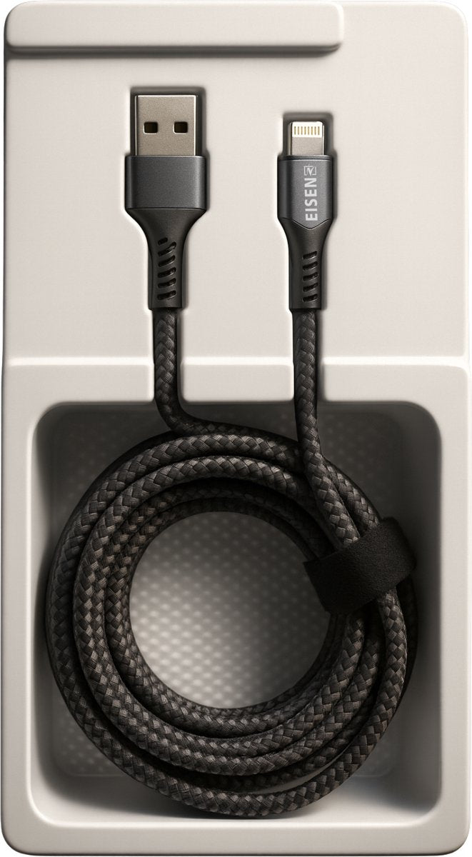 USB Kabel Geschikt voor Lightning 3 Meter - Extra Lang Gevlochten Nylon Kabel & Snel laden en Synchroniseren - Geschikt voor iPad