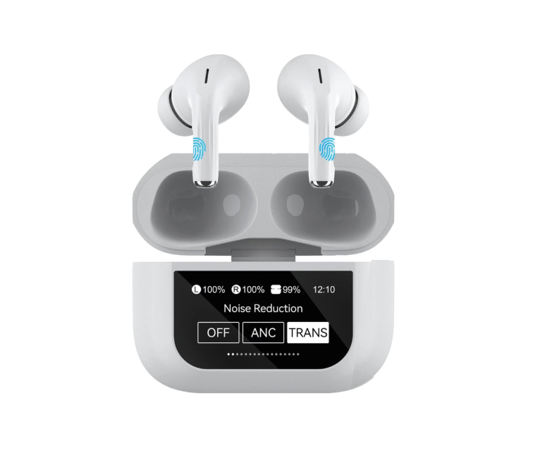 In-Ear Draadloze Oordopjes – Bluetooth 5.4 – Active Noise Cancelling – 20u Speeltijd – Oplaadcase met Touch Display - ENC