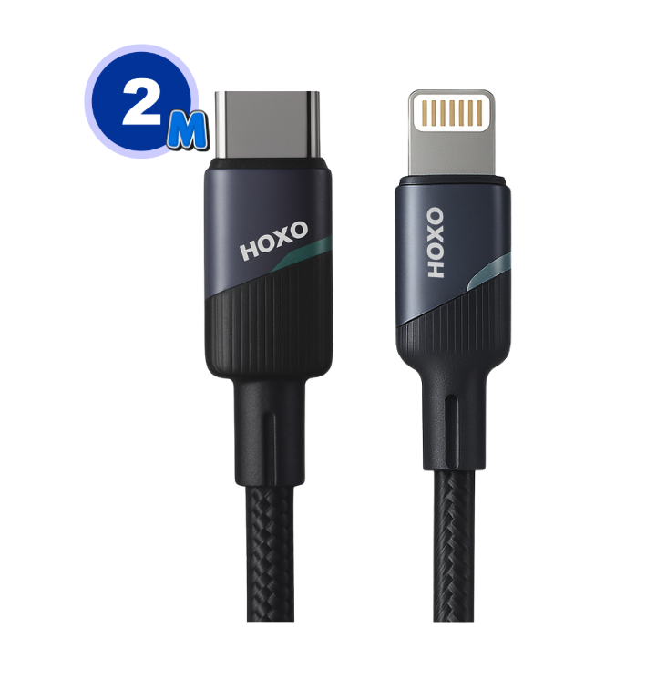 Oplader Kabel geschikt voor Lightning - 27W Nylon Gevlochten Oplader USB C Kabel - Data Kabel - Snellader