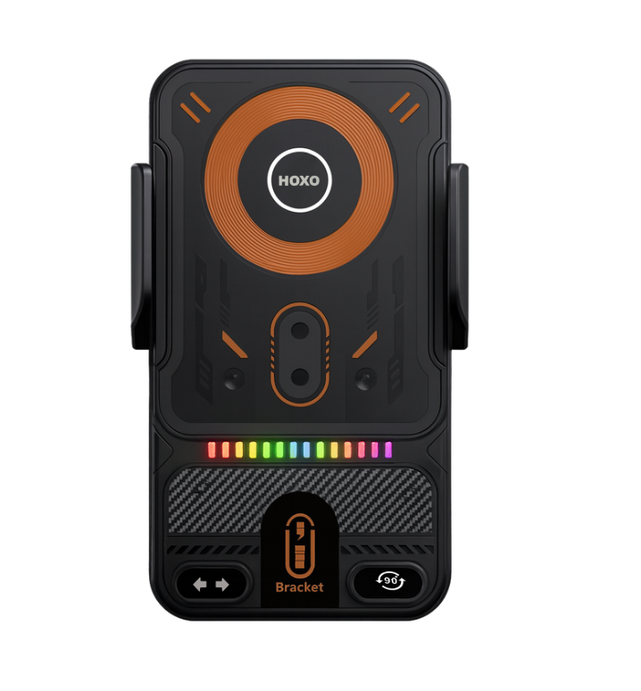 Telefoonhouders auto 15W Draadloos Opladen - Ventilatie, Raam, Dashboard - Extra Sterk Zuignap - 360° Rotatie met 1 knop - Inclusief ventilatieroosterclip met haakje