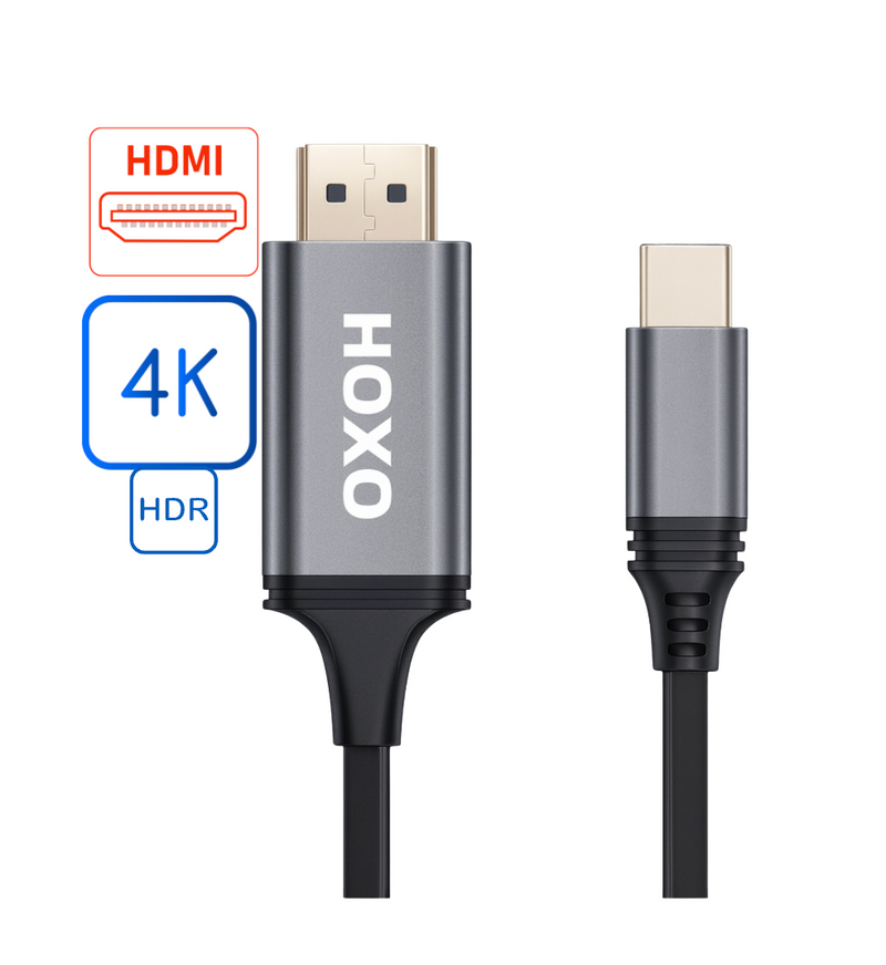 HDMI Kabel naar USB C - 2 Meter - 4K HDTV - HDR Dynamic Range - Snelle overdrachtssnelheid