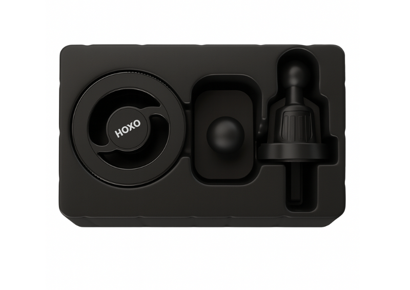 Magnetische Telefoonhouder met haak - Ventilatie, Raam, Dashboard - GSM Houder - 360° Rotatie - Inclusief 2 Magneet Ringen - Voor smartphones 3 - 7 inch - Universeel