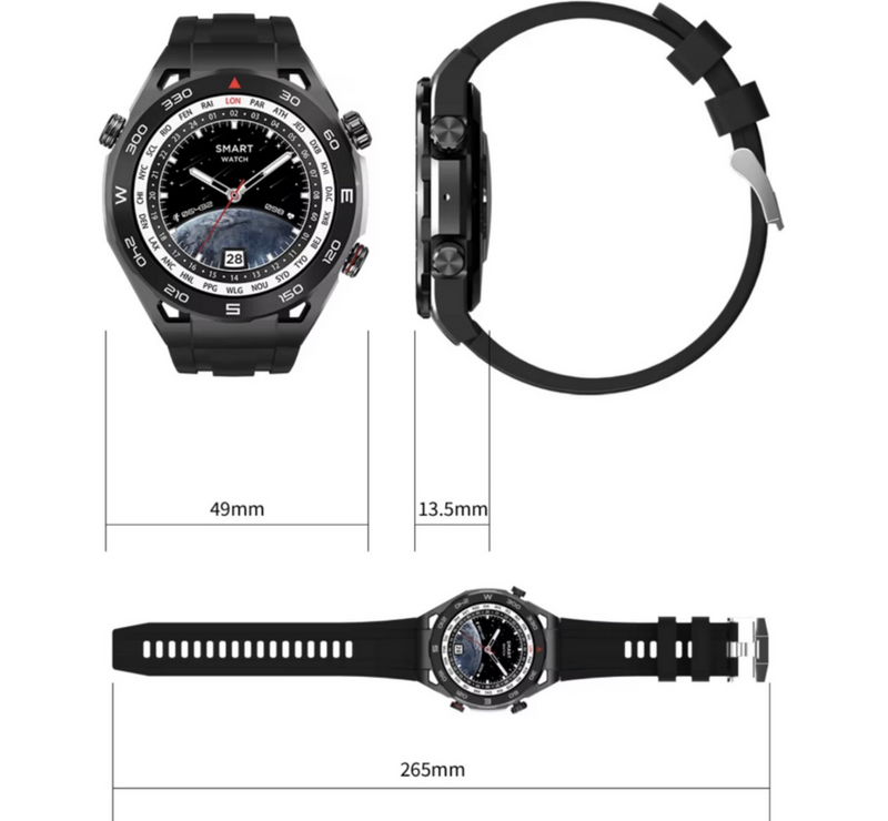 Smart Watch Ultimate Pro Serie met NFC - Sport Modus - Gezondheidsmonitor - Bluetooth - Langdurige Batterij - IP67 Waterdicht - 2 Banden - Bloeddrukmeter - Hartslagmeter - Zuurstofmeter