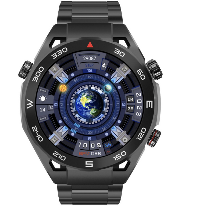 Smart Watch Ultimate Pro Serie met NFC - Sport Modus - Gezondheidsmonitor - Bluetooth - Langdurige Batterij - IP67 Waterdicht - 2 Banden - Bloeddrukmeter - Hartslagmeter - Zuurstofmeter